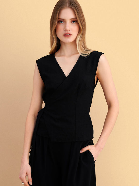 Sleeveless Women's Shirt Black