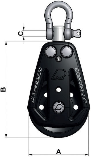 Rutgerson Ankerrollen 80mm Gitarre Verlängerung