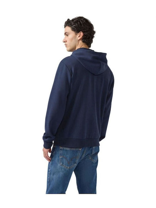 Sweatshirt with Hood Navy Blue
