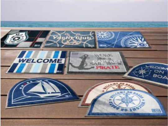 Marine Business Entrance Mat Welcome On Board 70x50cm Brown