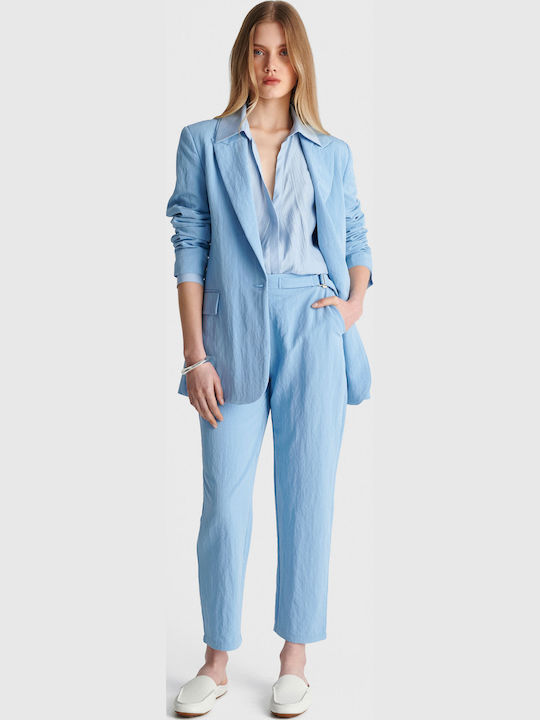 Women's Fabric Trousers Blue