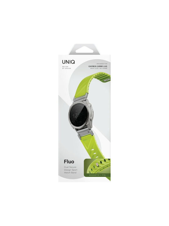 Uniq Fluo X Smart-fit Tragbare Bänder Garmin 26 mm Limette