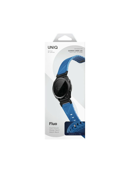 Uniq Fluo X Smart-fit Tragbare Bänder Garmin 22 mm Blau