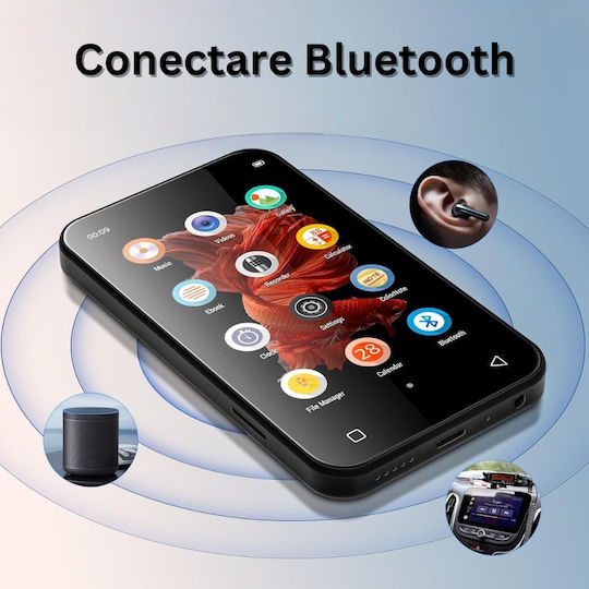 MP4 Player (72GB) cu Ecran Tactil IPS 4" Negru ED415