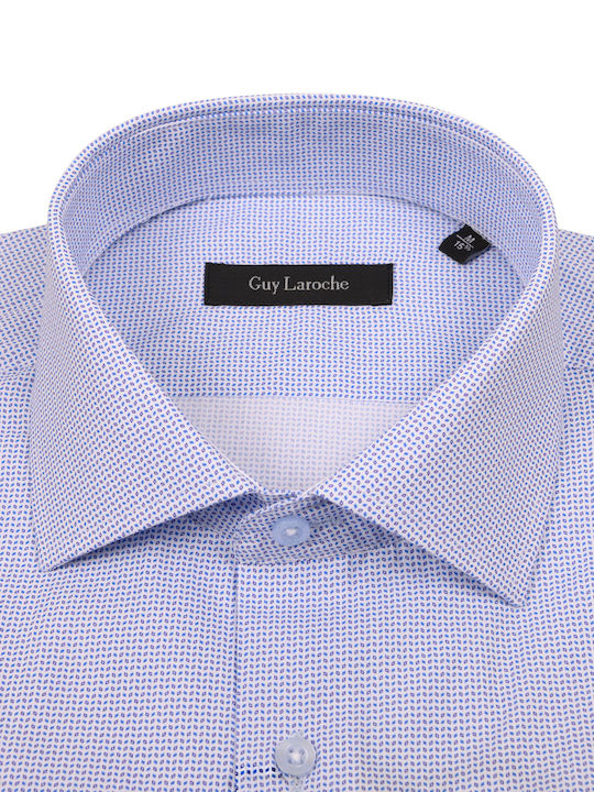 Long Sleeve Cotton Shirt in Regular Fit Light Blue