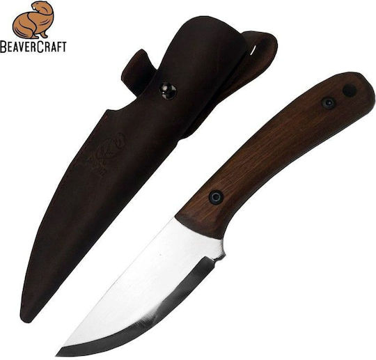 BeaverCraft Μαχαίρι Καφέ σε Δερμάτινη Θήκη