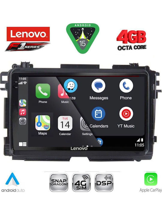 Lenovo Автомобилна Аудио Система За Honda HR-V 2021 Bluetooth USB Вграден Wi-Fi GPS Apple CarPlay Android Auto С 9" Touch Screen