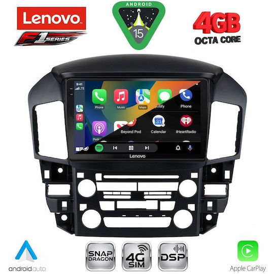 Lenovo Ηχοσύστημα Αυτοκινήτου για Lexus RX300 1998-2003 (Bluetooth/USB/WiFi/GPS/Apple-Carplay/Android-Auto) με Οθόνη Αφής 9"