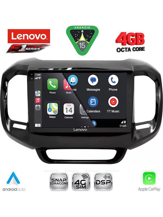 Lenovo Car Audio System for Fiat Toro 2017 (Bluetooth/USB/WiFi/GPS/Apple CarPlay/Android Auto) with 9" Touch Screen