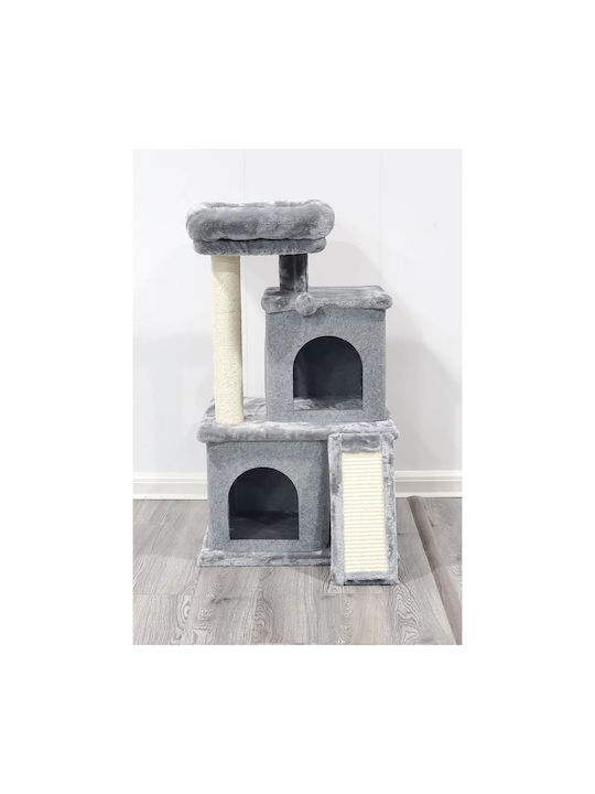 Animal Scratching Post Cat Trees Gray 3 levels 50x45x87cm