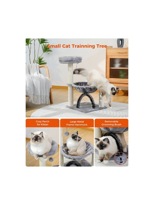 Animal Cat Scratching Post Cat Trees Gray 2 levels 40x40x71cm
