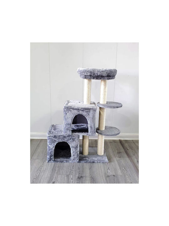 Animal Scratching Post Cat Trees Gray 4 levels 60x30x94cm