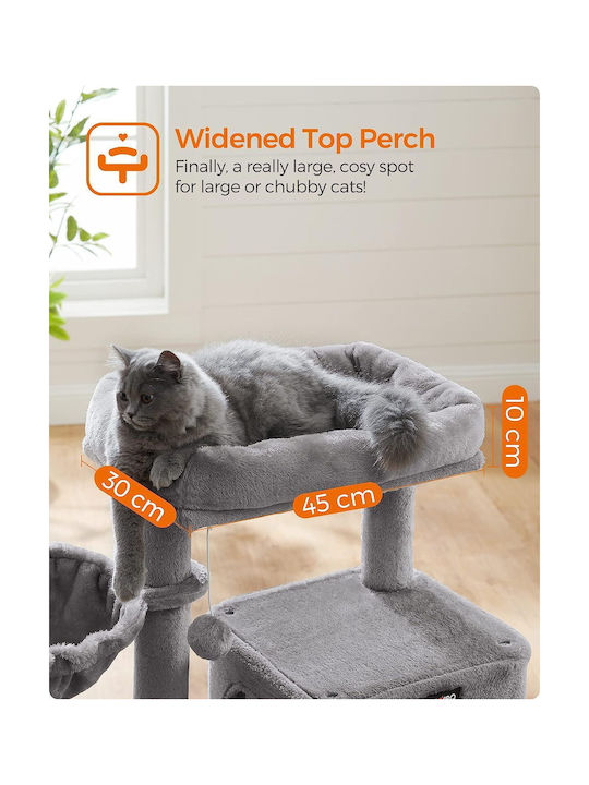Animal Scratching Post Cat Trees Gray 4 levels 48x48x96cm