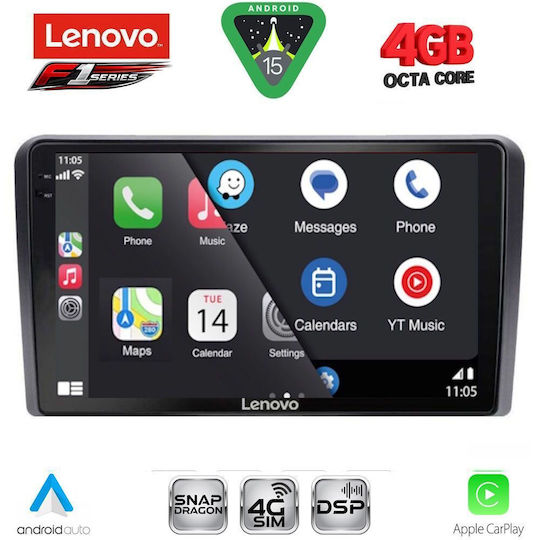 Lenovo Car Audio System for Hyundai H-1 2007-2020 (Bluetooth/USB/WiFi/GPS/Apple CarPlay/Android Auto) with 9" Touch Screen