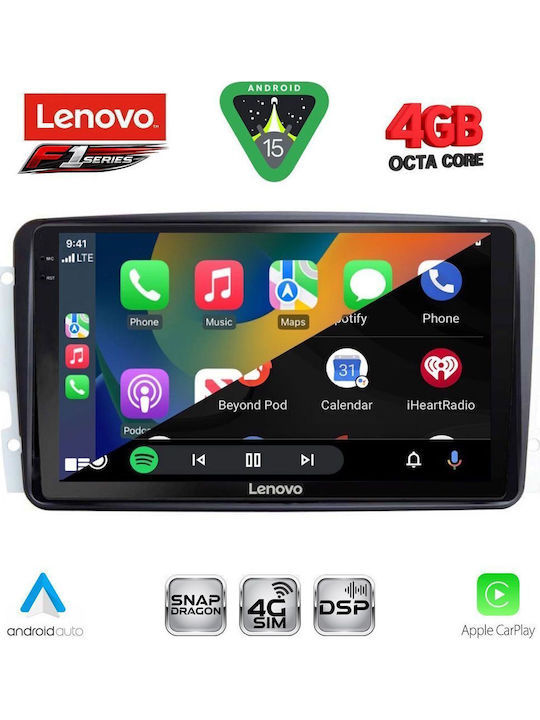 Lenovo Car Audio System for Mercedes-Benz CLK Class 2000-2004 (Bluetooth/USB/WiFi/GPS/Apple CarPlay/Android Auto) with 9" Touch Screen