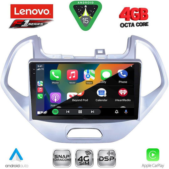 Lenovo Car Audio System for Ford Ka 2017 (Bluetooth/USB/WiFi/GPS/Apple CarPlay/Android Auto) with 9" Touch Screen