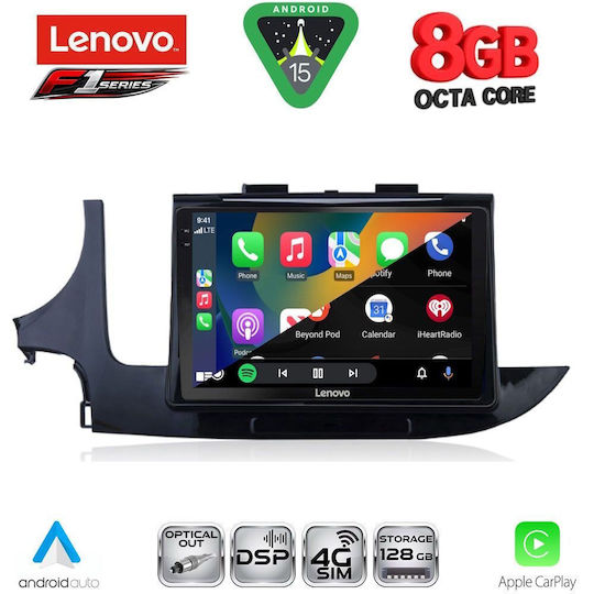 Lenovo Car Audio System for Opel Mokka 2016-2021 Bluetooth USB WiFi GPS Apple CarPlay Android Auto with 9" Touch Screen