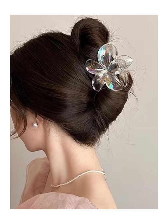 Kinder Haarspange Blume in Weiß Farbe