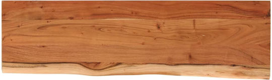 Wandregal Live Edge Braun 60x20x3.8cm