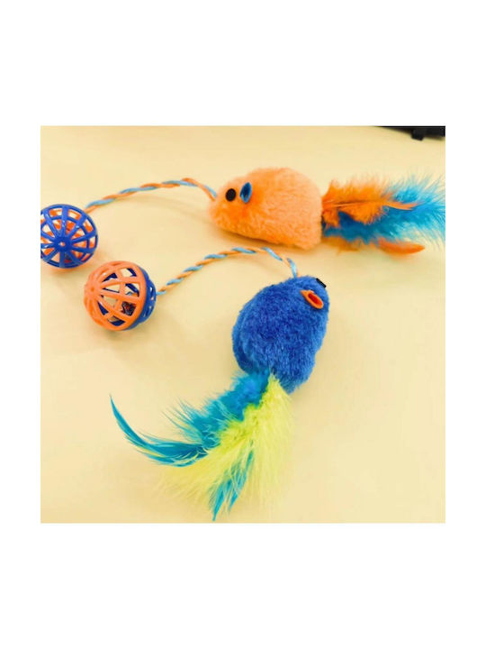 Cat Toy Mouse & Ball Size 30x4.5cm