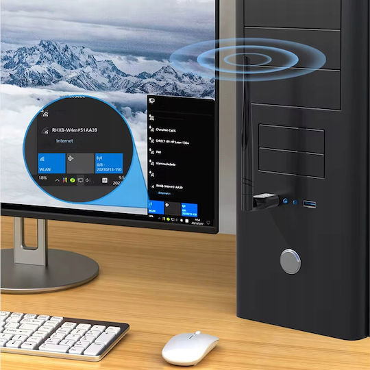 Network Card Usb Wifi Adapter Wi-fi Antenna Dvb-t2 Hevc Tuner Decoder Zenwire Wd-1516
