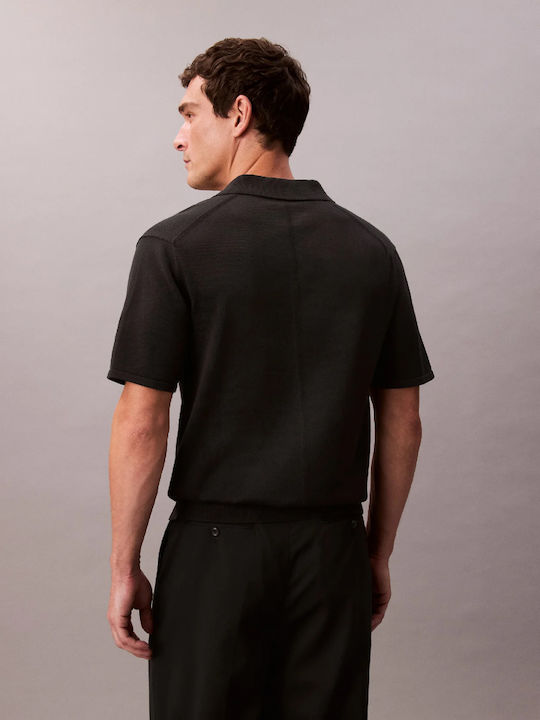 Short Sleeve Polo Black Shirt