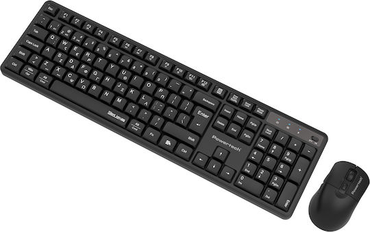 Powertech PT-1540 Kabelloses Bluetooth Tastatur & Maus Set Griechisch