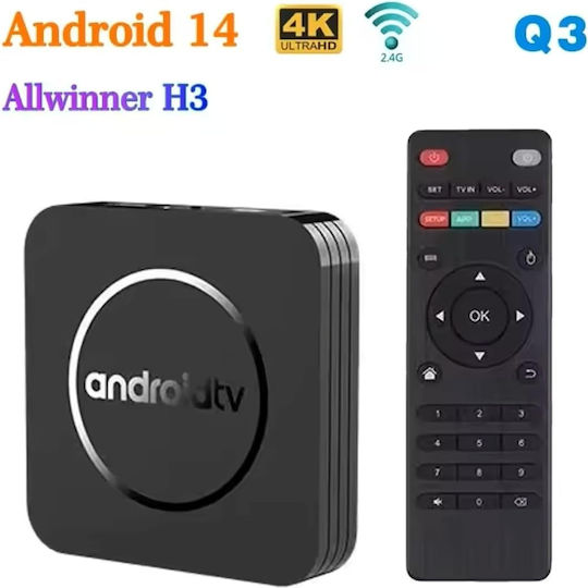 Decodor TV Digital Suport 4K Conexiune Ethernet Rapidă 100m Telecomandă Negru