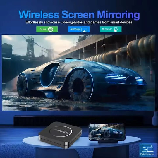 Decodor TV Digital Suport 4K Conexiune Ethernet Rapidă 100m Telecomandă Negru