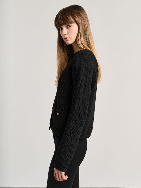 Women's Knitted Cardigan Black 63-212.054.N0090