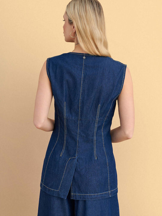 Blue Women's Vest