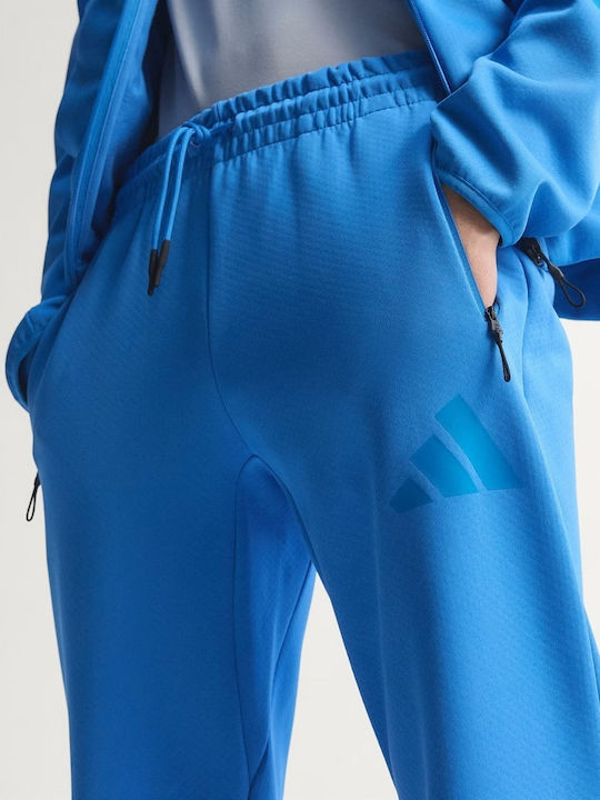 Herren-Sweatpants Fußball Jogginghose Blau