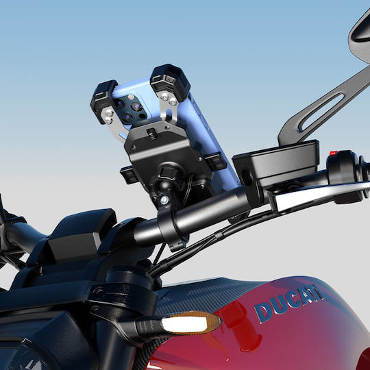 Kewig M11g2-a New Gen Aluminum Motorcycle Phone Mount Usb-c Pd 30w & Qi 15w – Ip66 Waterproof