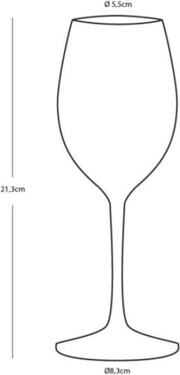 Marine Business Set Glasses for White Wine from Plastic in Blue Color 6 Pieces