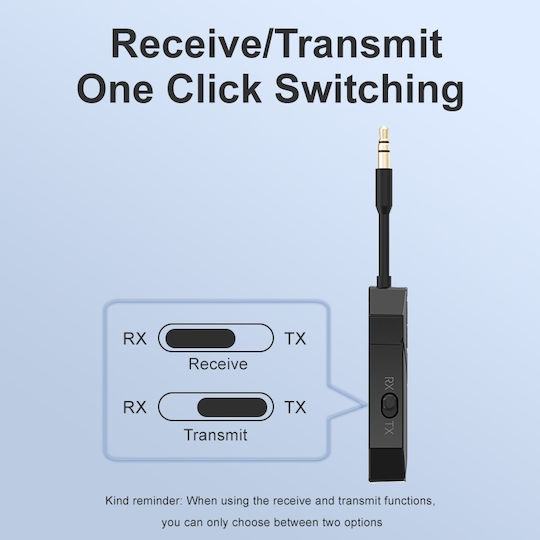 M126 Transmițător Receptor Audio Bluetooth 5.4 Wireless Portabil Compatibil Tv Pc Boxe Căști 3.5mm Aux Baterie Reîncărcabilă Mod Dublu Tx Rx Alb