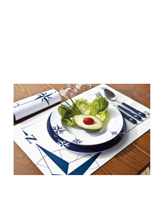 Marine Business Northwind Serving Plate Deep Melamine White 6 Pieces