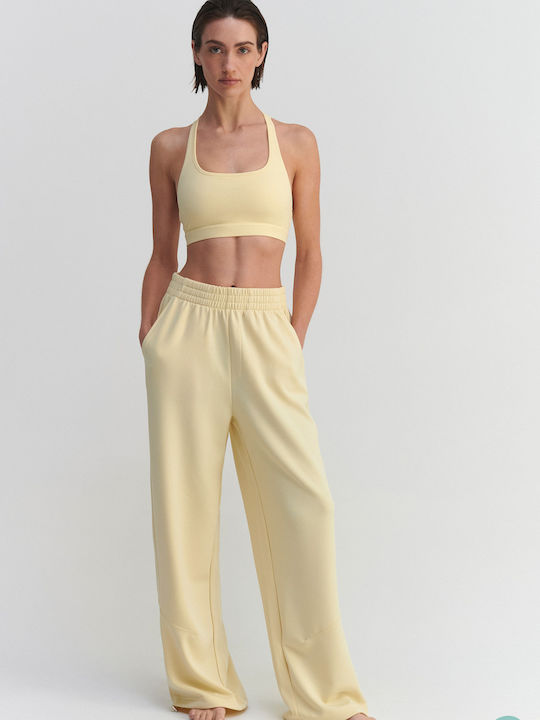 Flared Sweatpants Yellow