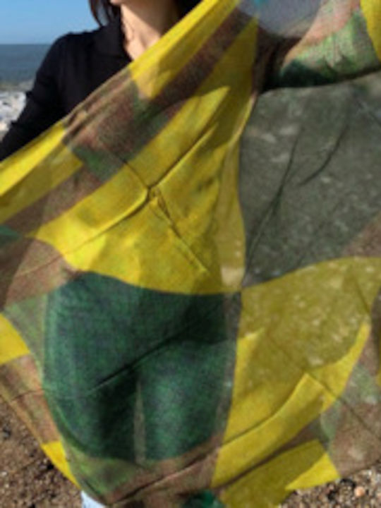 Damen Seiden Foulard Grün