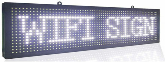 Rolling LED Sign One - Sided Waterproof 133x20cm White