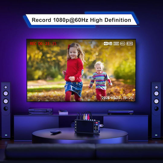 Placă de Captură Video 1080p – Digitalizare Casete Video Grabber Vhs Vcr Hi8 Minidv Dvr Dvd Camere Video Console de Jocuri Alte Dispozitive în Format Digital Suportă Intrări Av Ypbpr Aux Stocare Usb Afișaj Telecomandă