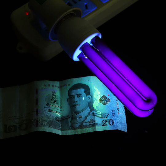 Bec Uv Lumină Neagră 2u 18w Putere Bază E27 365 Nm Economie de Energie
