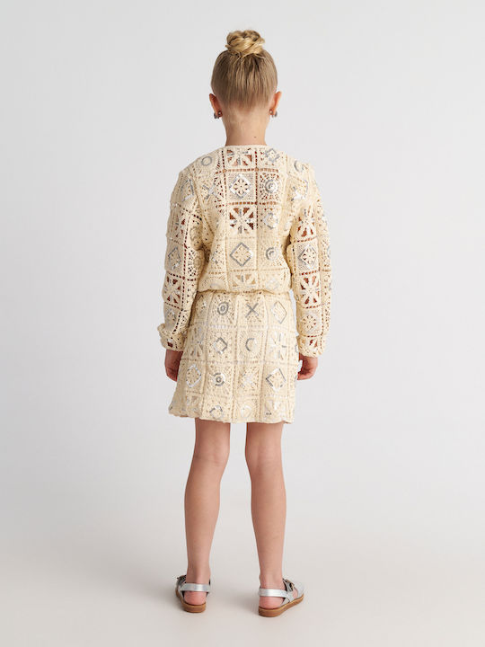 Kids Cardigan Knitted Beige