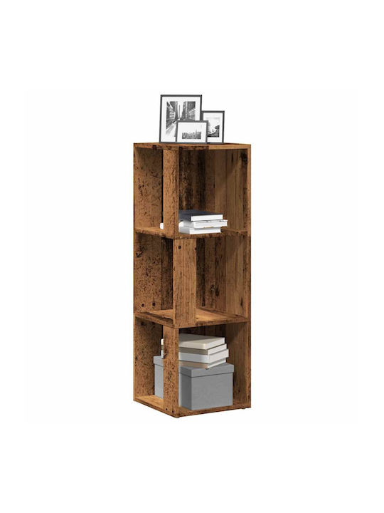 Corner Bookcase Old Wood 33x33x100cm