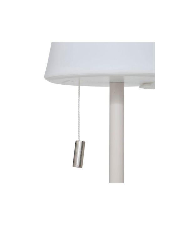 Metal Table Lamp LED with White Shade and Base