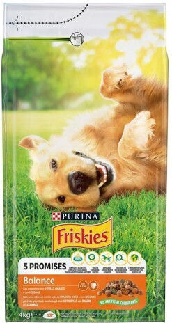 Friskies 5 Promises Balance 4kg Hrană Uscată pentru Câini de Rase Mari cu Carne de vită, Pui și Legume