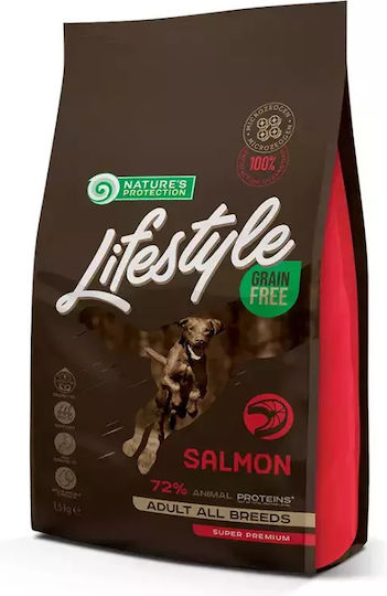 Nature's Protection Lifestyle Salmon Adult 1.5kg Dry Food Grain-Free for Adult Dogs with Salmon