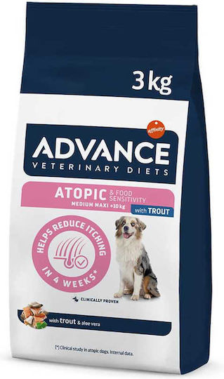 Affinity Advance Veterinary Diets Atopic 3kg Ξηρά Τροφή Διαίτης για Ενήλικους Σκύλους Μεσαίων & Μεγαλόσωμων Φυλών με Πέστροφα