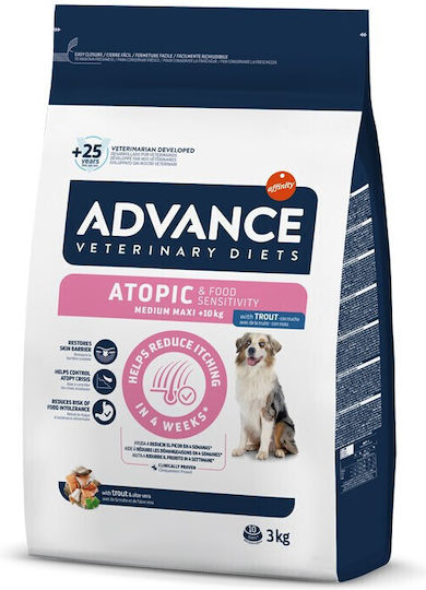Affinity Advance Veterinary Diets Atopic 3kg Ξηρά Τροφή Διαίτης για Ενήλικους Σκύλους Μεσαίων & Μεγαλόσωμων Φυλών με Πέστροφα
