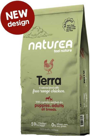 Naturea Naturals Terra 2kg Trockenfutter ohne Gluten für erwachsene Hunde mit Huhn