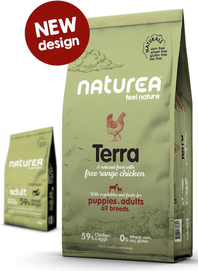 Naturea Naturals Terra 2kg Trockenfutter ohne Gluten für erwachsene Hunde mit Huhn